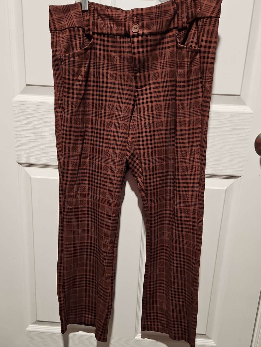 torrid Rust Plaid Boot Cut Trousers